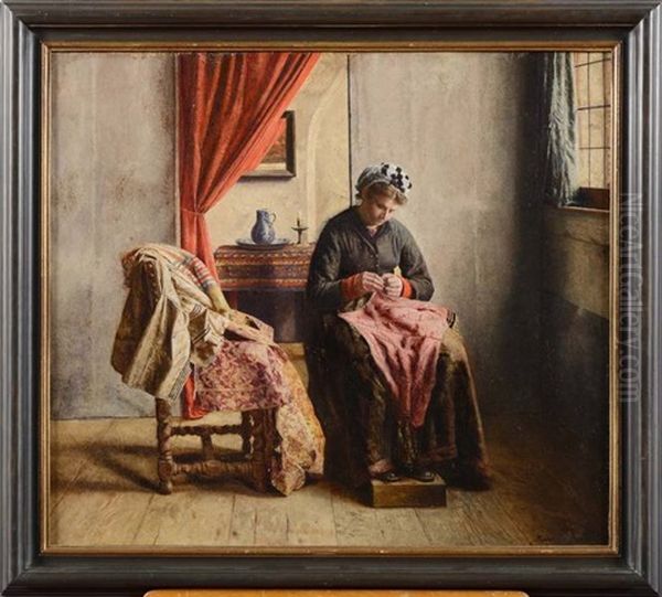 La Couturiere Oil Painting by Henri de Braekeleer