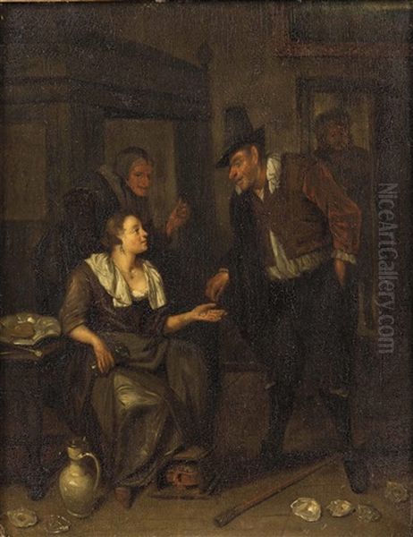 Die Kupplerin Oil Painting by Richard Brakenburg