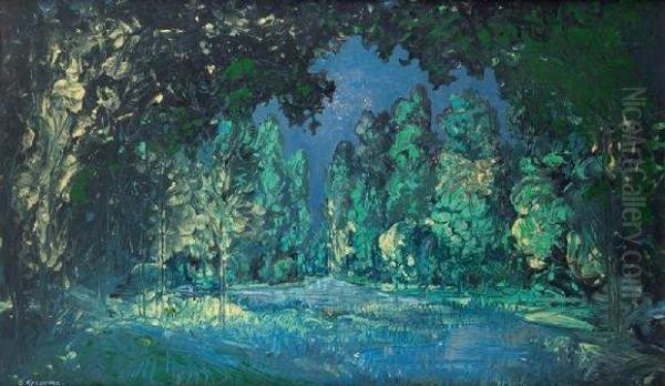 Sous Bois Et Riviere Oil Painting by Alexei Konstantinovich Korovin