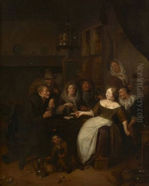 Joyeuse Compagnie Dans Un Interieur Oil Painting by Richard Brakenburg