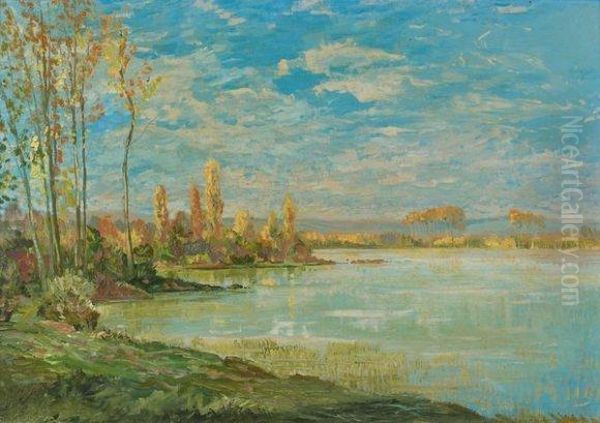 Au Bord Du Lac Oil Painting by Alexei Konstantinovich Korovin