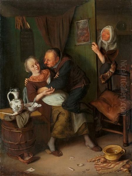 The Matchmaker Oil Painting by Richard Brakenburg