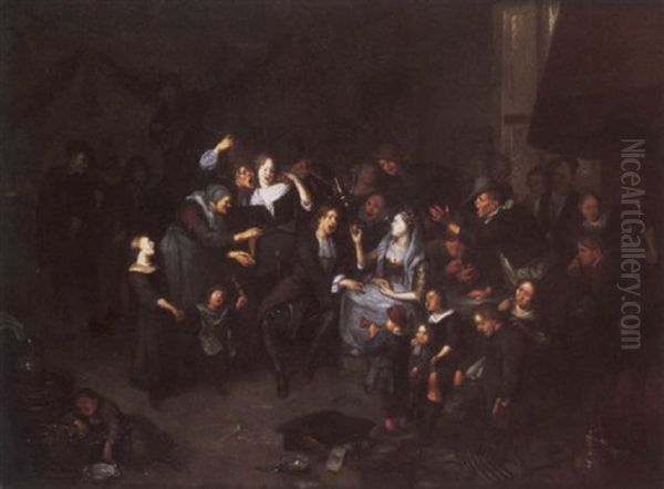 The Wedding Feast Oil Painting by Richard Brakenburg