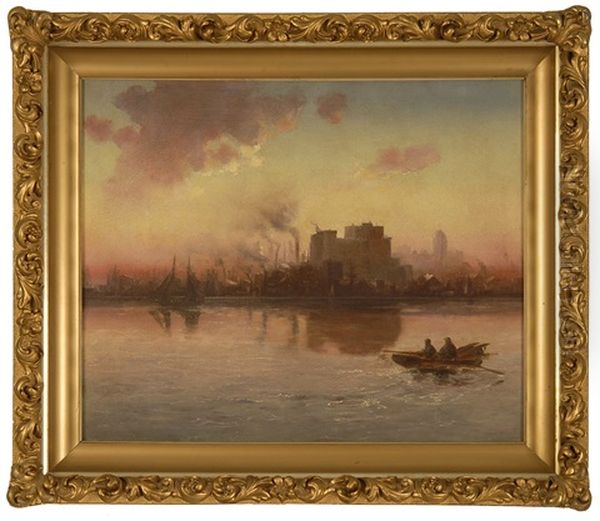 Providence, Rhode Island Oil Painting by Clarence E. Braley