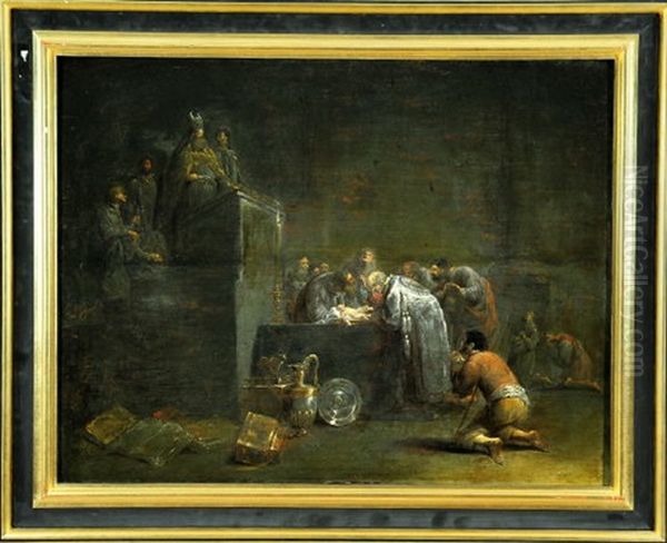 Die Beschneidung Des Jesusknaben Im Tempel Oil Painting by Leonard Bramer