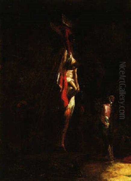 The Crucifixion Oil Painting by Leonard Bramer