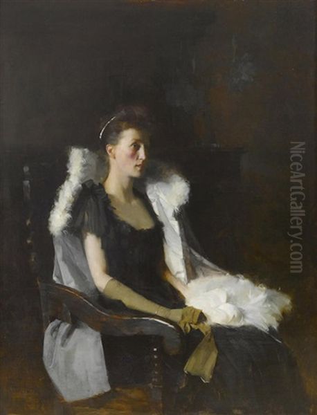 A Portrait Of Ethel Grace Bolitho, Nee Maclead Oil Painting by Frank Bramley