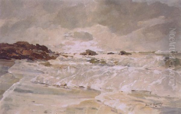 Rising Tide Oil Painting by Frank Bramley