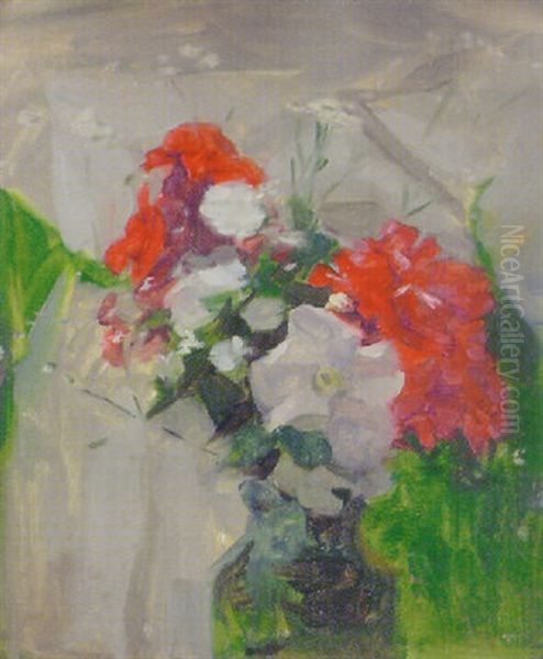 Sketch Of Flowers Oil Painting by Frank Bramley