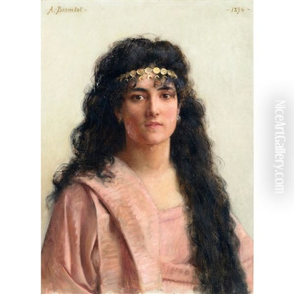 Beaute Orientale Oil Painting by Alfred Henri Bramtot