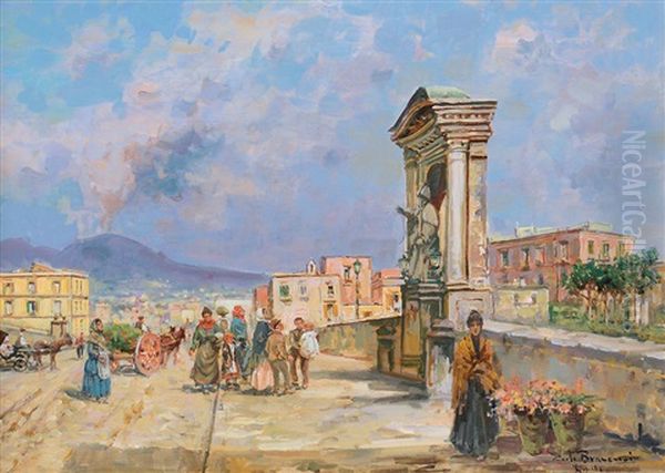 Scena Di Vita Partenopea Oil Painting by Carlo Brancaccio