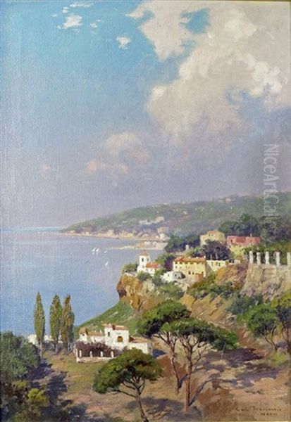 Les Environs De Naples Oil Painting by Carlo Brancaccio