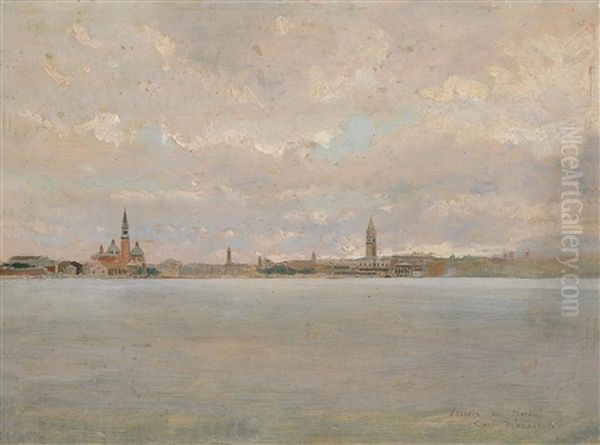 Venezia Dai Giardini Oil Painting by Carlo Brancaccio