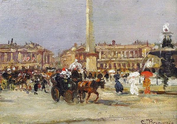 Place De La Concorde Oil Painting by Carlo Brancaccio