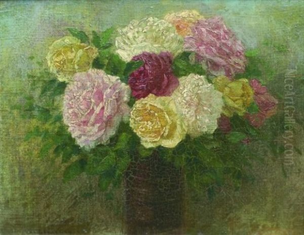 Bouquet De Fleurs Oil Painting by Carlo Brancaccio