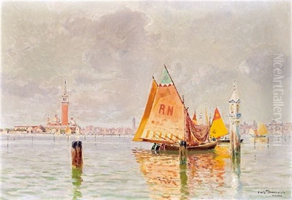 In Der Lagune Vor Venedig Oil Painting by Carlo Brancaccio