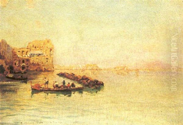 Napoli, Palazzo Donnanna Oil Painting by Carlo Brancaccio