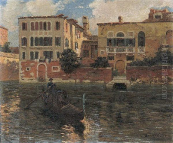 In Gondola A Venezia Oil Painting by Carlo Brancaccio