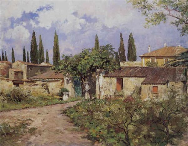 Castello Provenzale, Saint Cyr Oil Painting by Carlo Brancaccio