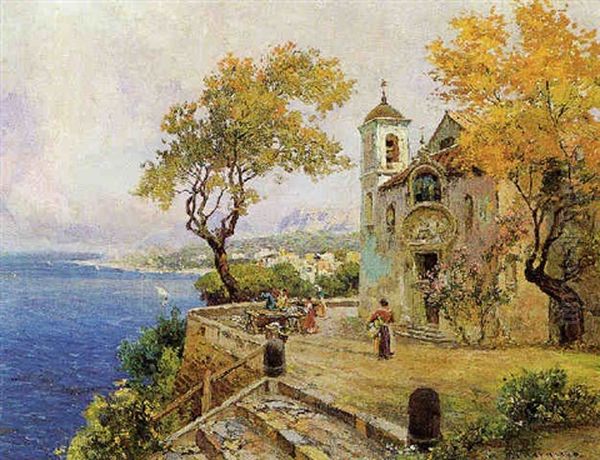 Amalfi Oil Painting by Carlo Brancaccio