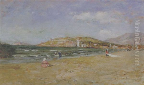 La Spiaggia Di Scauri Oil Painting by Carlo Brancaccio