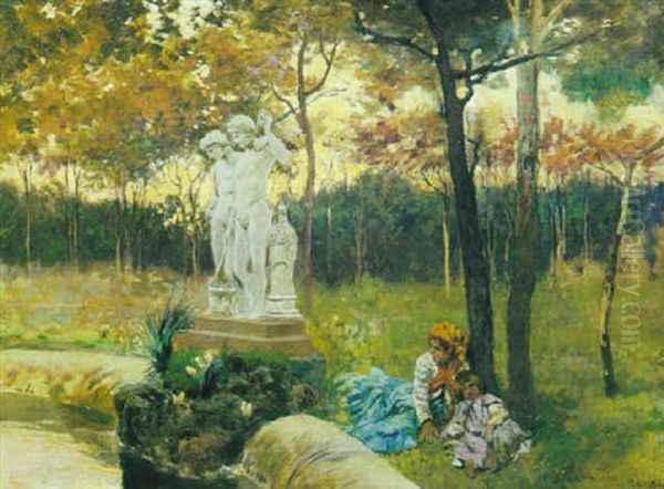 Nel Parco Oil Painting by Carlo Brancaccio