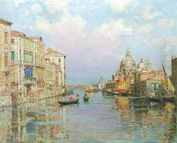 Canal Grande Oil Painting by Carlo Brancaccio