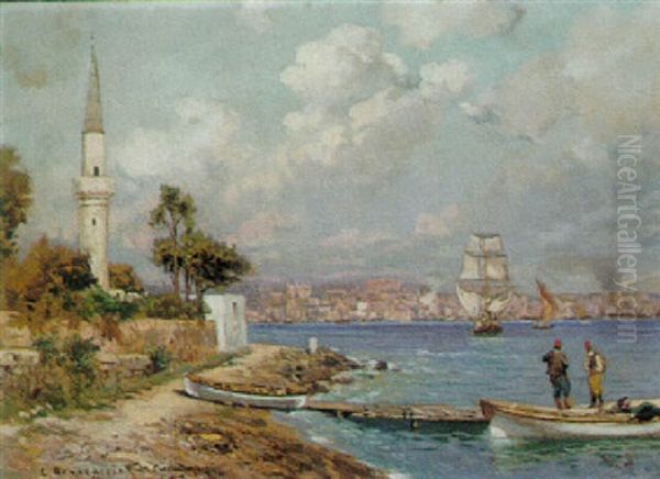 A View Of Constantinople Oil Painting by Carlo Brancaccio