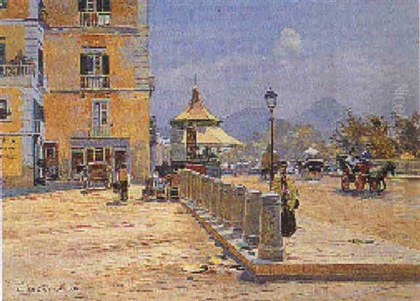 Passeggiata Sul Lungomare Oil Painting by Carlo Brancaccio