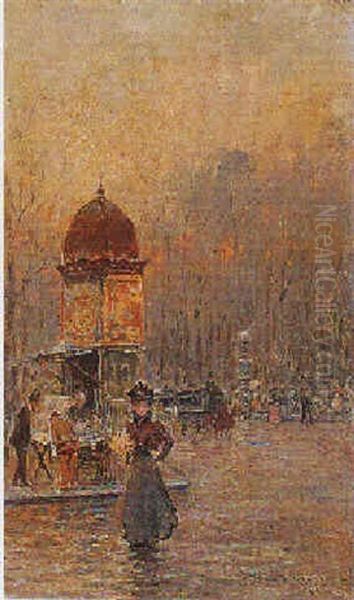 Signora A Parigi Oil Painting by Carlo Brancaccio