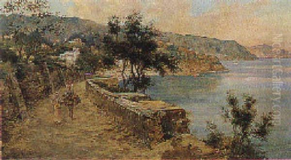 Paesaggio Della Costiera Sorrentina Oil Painting by Carlo Brancaccio