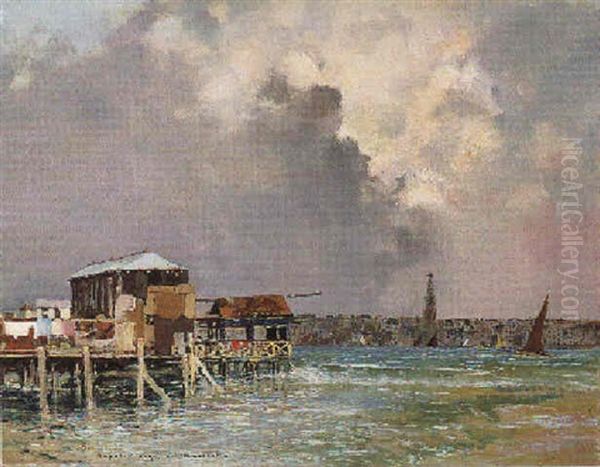 Bagni Alla Marinella Oil Painting by Carlo Brancaccio