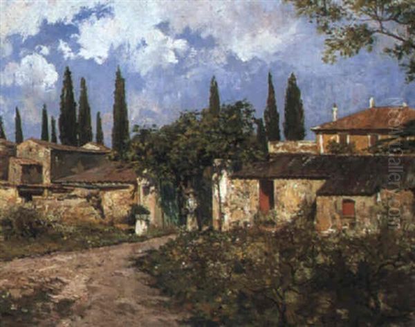 Vieux Chateau Provencal, St. Cyr, Provence Oil Painting by Carlo Brancaccio