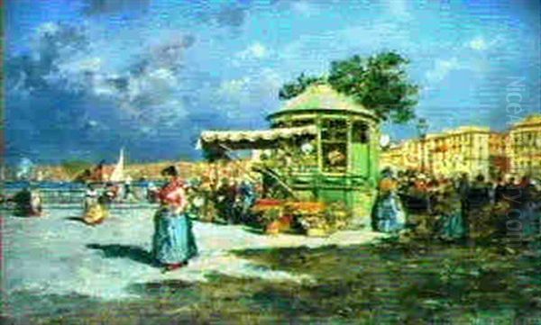 Napoli Da Marinella Oil Painting by Carlo Brancaccio