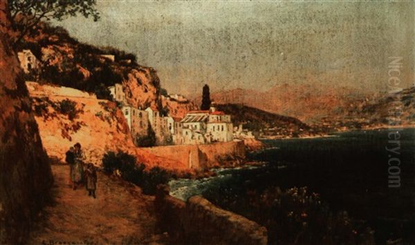 Vicino Di Napoli Oil Painting by Carlo Brancaccio