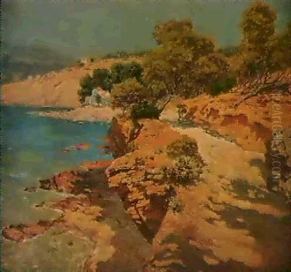 The Mediterranean Coast Oil Painting by Carlo Brancaccio