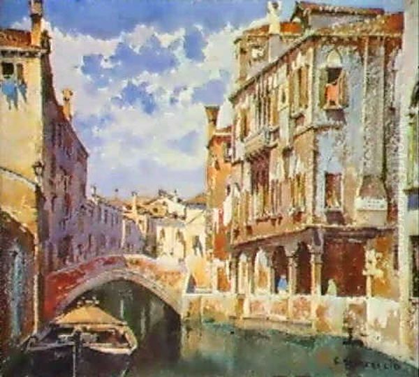 Scorcio Veneziano Oil Painting by Carlo Brancaccio