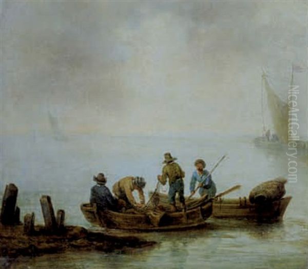 Fischer Am Meer Oil Painting by Friedrich August Brand