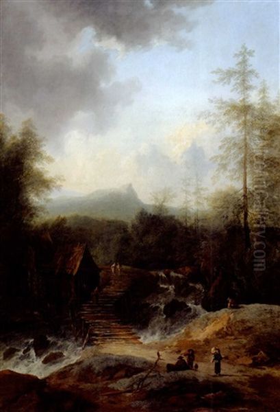 Landschaft Oil Painting by Johann Christian Brand