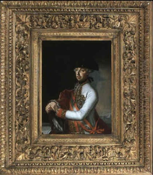 Kaiser Josef Ii Mit Dem Orden Vom Goldendn Vlies Oil Painting by Johann Christian Brand