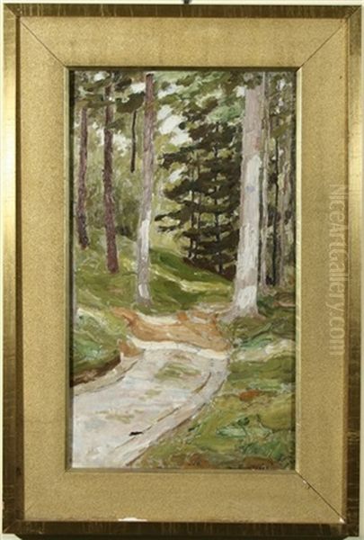 Path In The Forest, Twin Lakes Oil Painting by Robert B. Brandegee