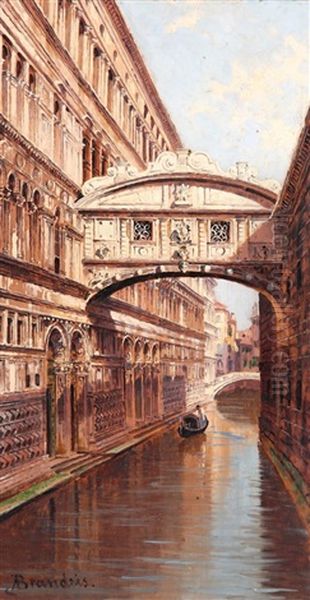 Ponte Dei Sospiri Venice Oil Painting by Antonietta Brandeis