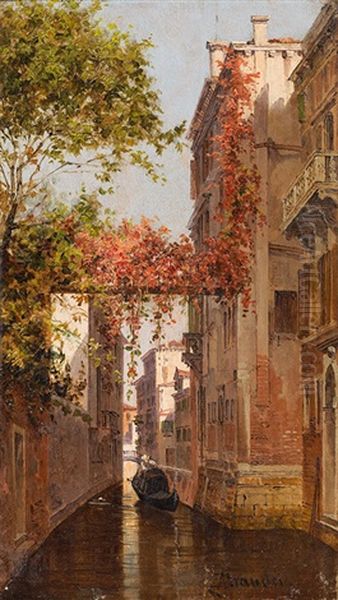 Venice, View Of The Palazzo Albrizzi Oil Painting by Antonietta Brandeis