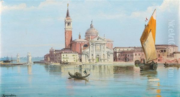 Santa Maria Della Salute, Venezia Oil Painting by Antonietta Brandeis