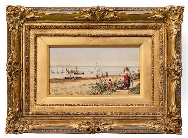 Il Lido Pretto Venezia Oil Painting by Antonietta Brandeis