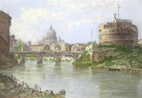 Castel Sant'angelo, Rome Oil Painting by Antonietta Brandeis