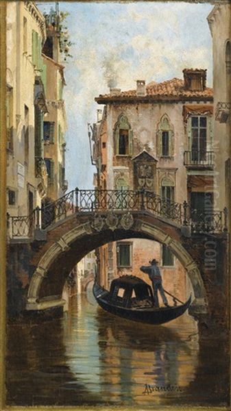 Le Pont De L'anzolo A Venise by Antonietta Brandeis