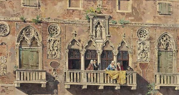 Palazzo Damuta, Venice Oil Painting by Antonietta Brandeis