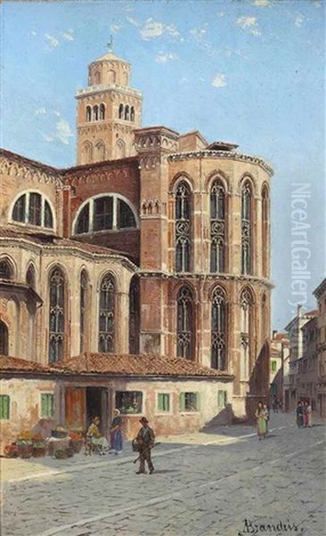 Santa Maria Gloriosa Dei Frari, Venice Oil Painting by Antonietta Brandeis