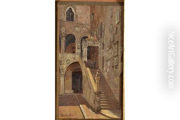 Castello De Bargello Ve Florencii Oil Painting by Antonietta Brandeis